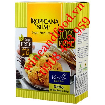 Bánh quy Tropicana Slim không đường Vanilla 10 gói x 20g