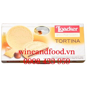 Bánh quy phủ Socola trắng Tortina White Loacker 125g