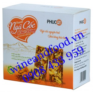 Bánh thanh ngũ cốc chà bông không đường Phúc An 110g