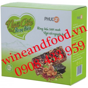 Bánh thanh ngũ cốc rong biển không đường Phúc An 110g