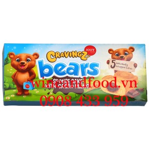 Bánh Bông Lan Gấu nhân Socola Cravingz Bears Jouy & Co 225g