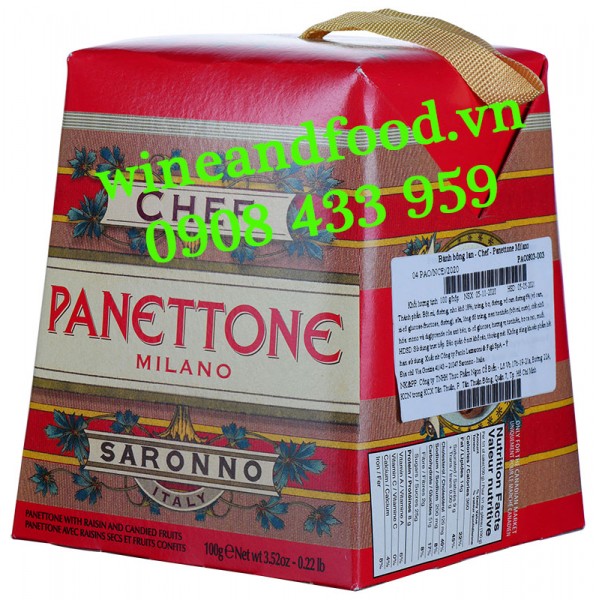 Bánh Cake Giáng Sinh Panettone Milano Chef 100g