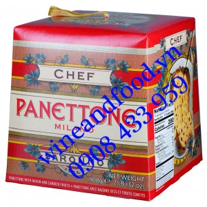 Bánh cake Giáng Sinh Panettone Milano Chef 908g