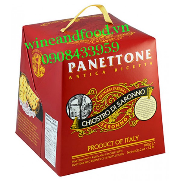 Bánh Cake Giáng Sinh Ý Panettone Chiostro di Saronno 1000g