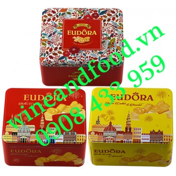 Bánh quy bơ Eudora hộp thiếc 206g