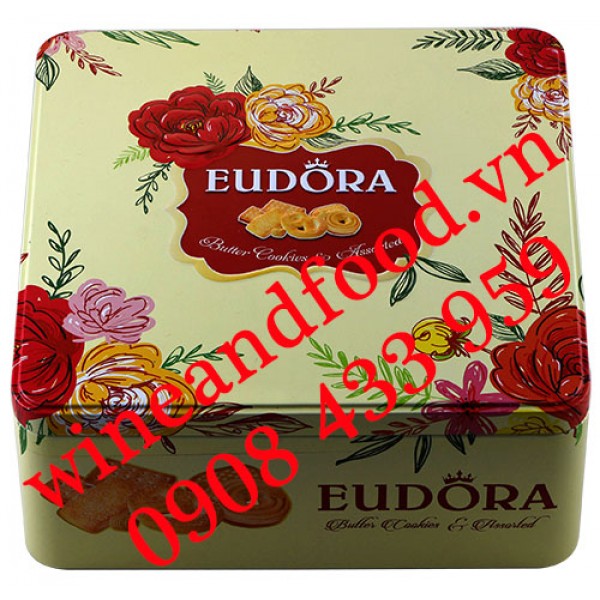 Bánh quy bơ Eudora hộp thiếc 399g