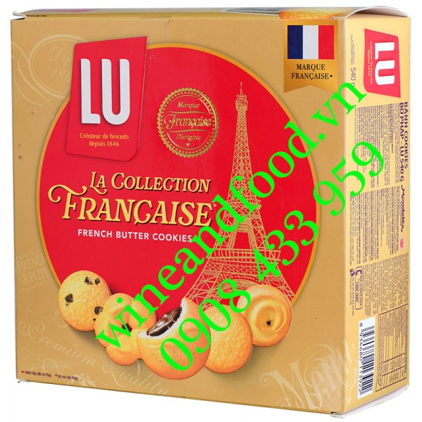 Bánh quy bơ LU La Collection Francaise hộp thiếc 540g