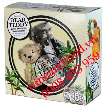 Bánh quy Dear Teddy Dừa hộp thiếc 150g