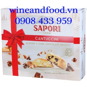 Bánh quy Hạnh Nhân Socola Sapori Cantuccini 350g