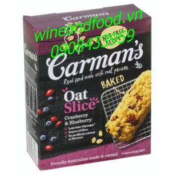 Bánh yến mạch việt quất cranberry Carman's 210g