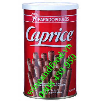 Bánh ống quế Caprice Papadopoulos kem socola Hạt Dẻ 110g