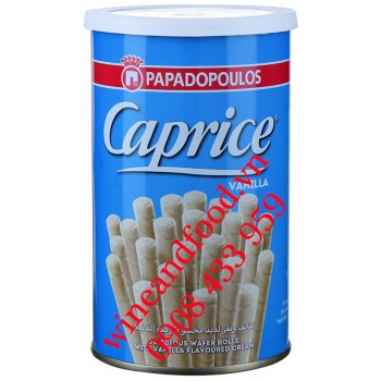 Bánh ống quế Caprice Papadopoulos Vanilla 110g