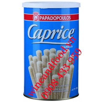 Bánh ống quế Caprice Papadopoulos Vanilla 250g