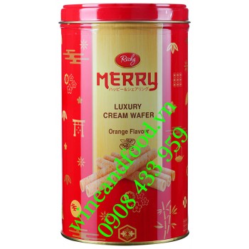 Bánh ống quế Merry Richy vị Cam 208g