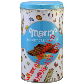 Bánh quế kem socola Merry Santa 208g