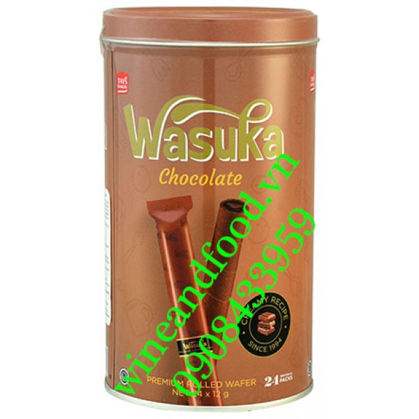 Bánh quế Wasuka socola hộp 24 gói