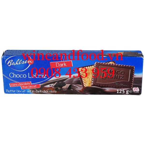 Bánh quy bơ socola đen Choco Leibniz Bahlsen 125g