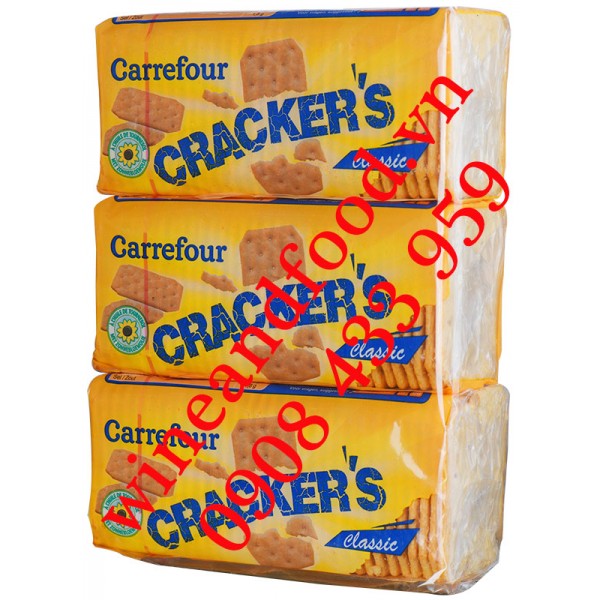 Bánh quy cracker's Classic Carrefour lốc 3 300g