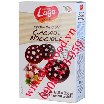 Bánh quy Gastone Lago Cacao hạt dẻ 350g