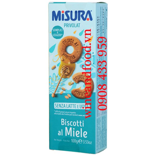 Bánh quy mật Ong Misura Biscotti Al Miele 100g