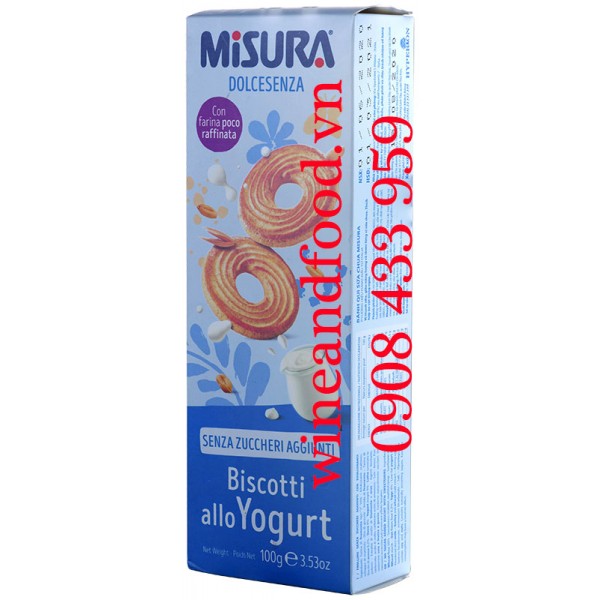 Bánh quy Misura Biscotti Allo Yogurt 100g