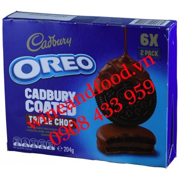 Bánh quy phủ socola Oreo Cadbury 204g