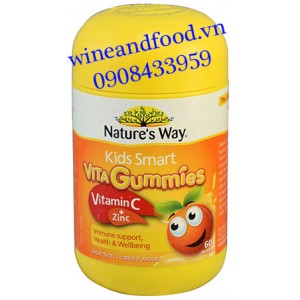 Kẹo dẻo vitamin C zinc Nature's Way 60 viên