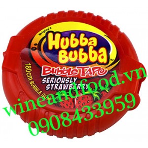 Kẹo cao su chewing gum cuộn Hubba Bubba Dâu 180cm