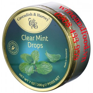 Kẹo bạc hà Clear Mint Drops Cavendish & Harvey 200g