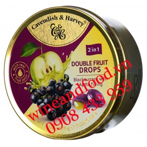 Kẹo Cavendish & Harvey Double Fruit Drop Blackcurrant nhân Táo 175g