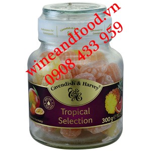 Kẹo trái cây Cavendish & Harvey Tropical Selection hũ 300g