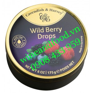 Kẹo trái cây Cavendish & Harvey Wild Berry Drops 175g