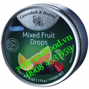 Kẹo trái cây Mixed Fruit Drops không đường Cavendish & Harvey 175g