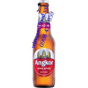 Bia Angkor Lager chai 330ml thùng 24