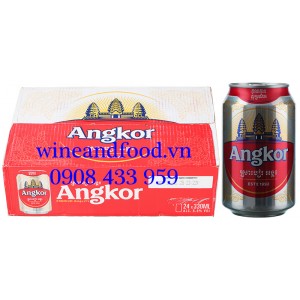 Bia Campuchia Angkor thùng 24 lon 330ml