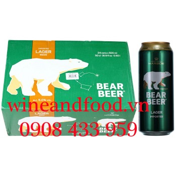 Bia gấu Bear Beer Harboe premium lager 500ml