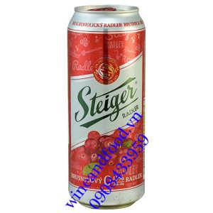Bia không cồn Steiger Radler Cranberry 500ml
