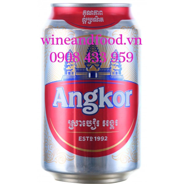 Bia Campuchia Angkor thùng 24 lon 330ml