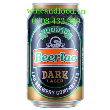 Bia đen Lào Beerlao Lager thùng 24 lon 330ml