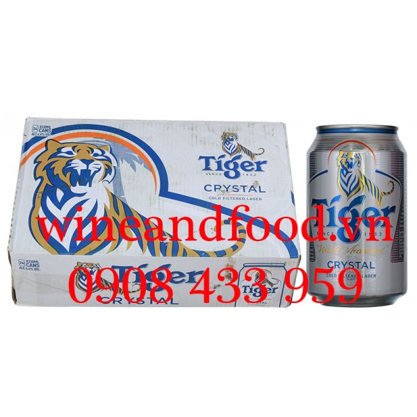Bia Tiger Crystal Bạc Thái Lan thùng 24 lon 330ml