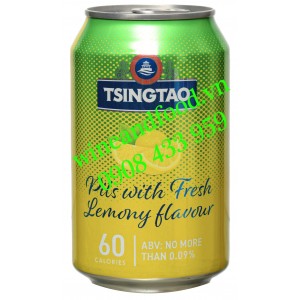 Bia Thanh Đảo Tsingtao Lemon không cồn thùng 24 lon 330ml