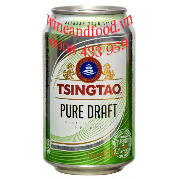 Bia Thanh Đảo Tsingtao Pure Draft thùng 24 lon 330ml