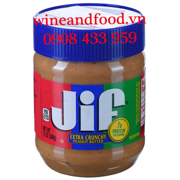Bơ đậu phộng Jif Extra Crunchy hạt 340g