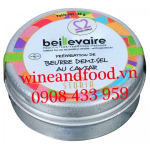 Bơ mặn với trứng cá Caviar Beillevaire 48g