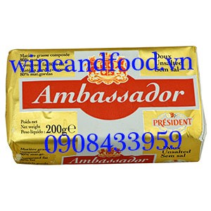 Bơ thực vật lạt Ambassador President 200g