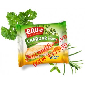 Phô mai Cheddar Eru Holland herbs rau mùi 8 miếng