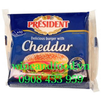 Phô mai President delicious burger with cheddar 200g