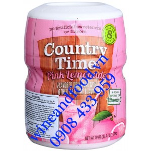 Bột trái cây Country Time Pink Lemonade hương Chanh 538g