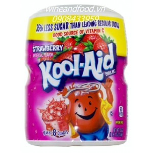 Bột trái cây giải khát Kool Aid dâu 538g