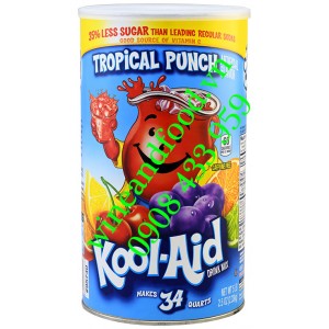 Bột trái cây giải khát Tropical Punch Kool Aid hũ 2kg33